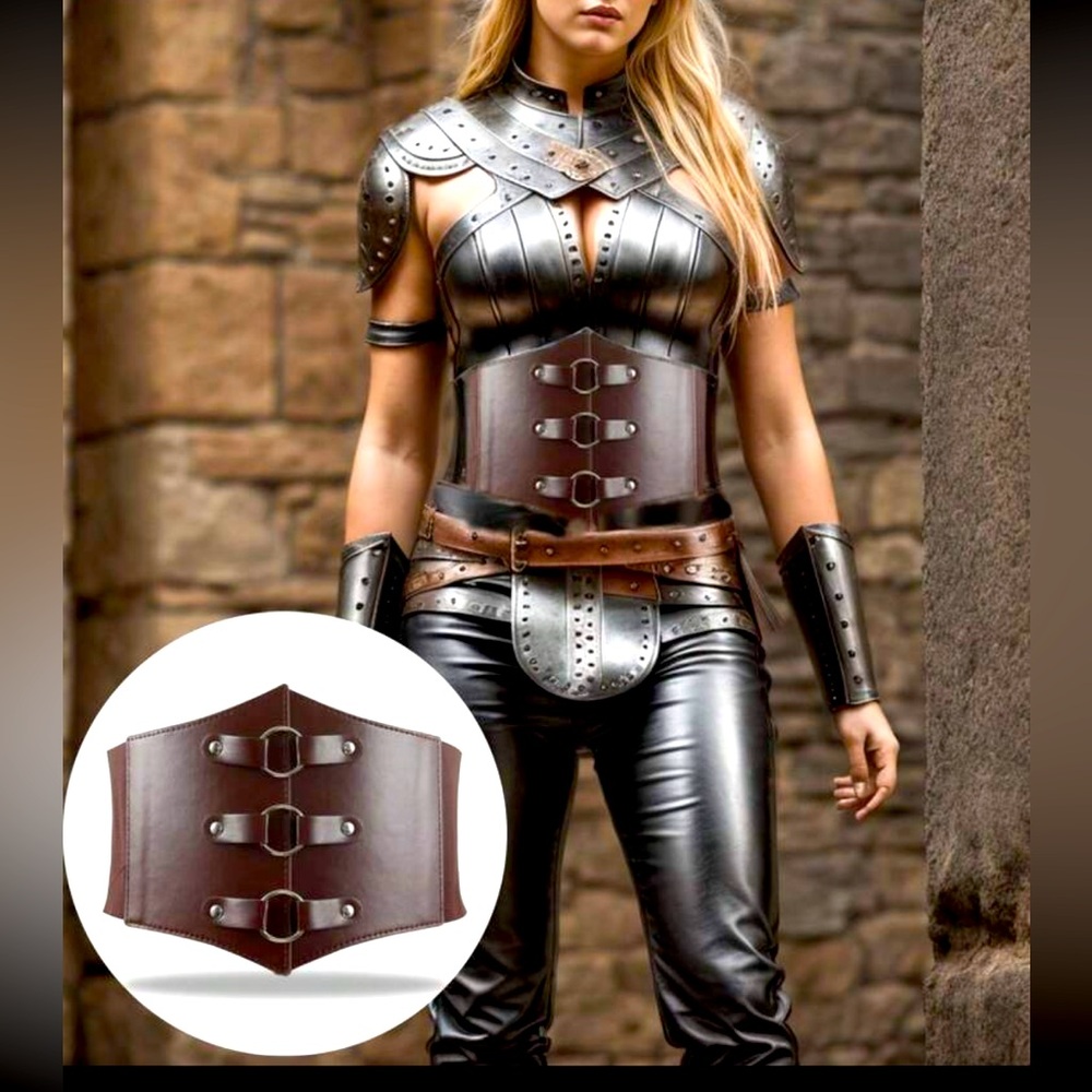 Brown O Ring Corset Belt New